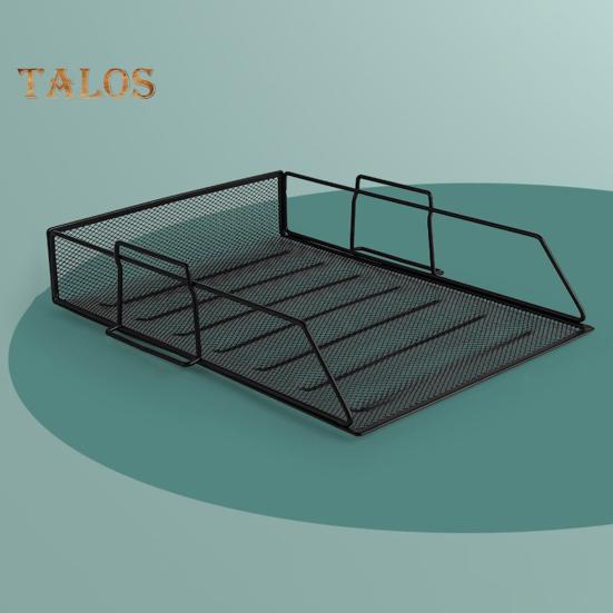 File Rack 3/4 Layers Hollow Mesh Stable Structure Removable Large Capacity Notebook Book Decktop Organizer Paper Letter Stoarge Tray Office Workspace