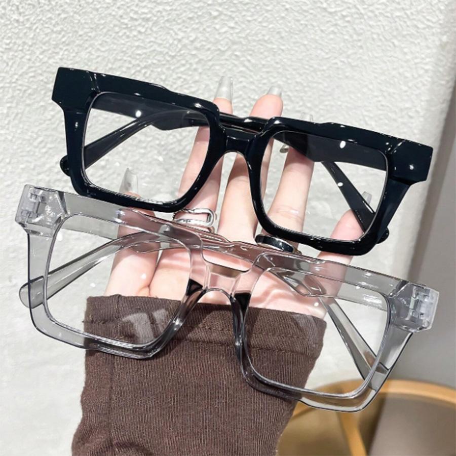 2pcs Women Classic Vintage Square Frame Fashion Y2K Clear SunGlasses For Daily Office School Life Reading Book Back To School