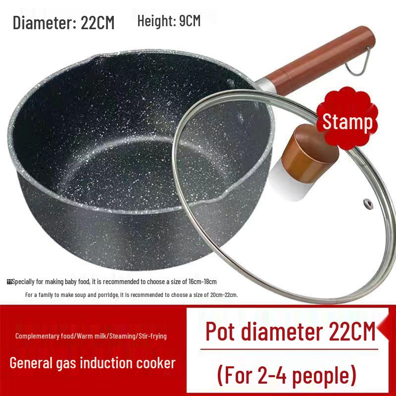 Yukihira Multi-Functional Non-Stick Milk and Baby Food Pot for Induction and Gas Stoves, Perfect for Dormitories