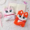 Cute Cat Plush Notebook with Lock 4 Colors Soft Furry Journal Diary, Secret Password Book for Girls Kids School Stationery Gifts
