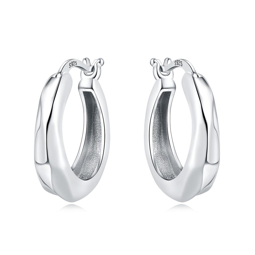 925 Sterling Silver Simple Gold U-shaped Earrings Jewelry Versatile Hoop Earrings for Women Jewelry Fine Birthday Party Gifts