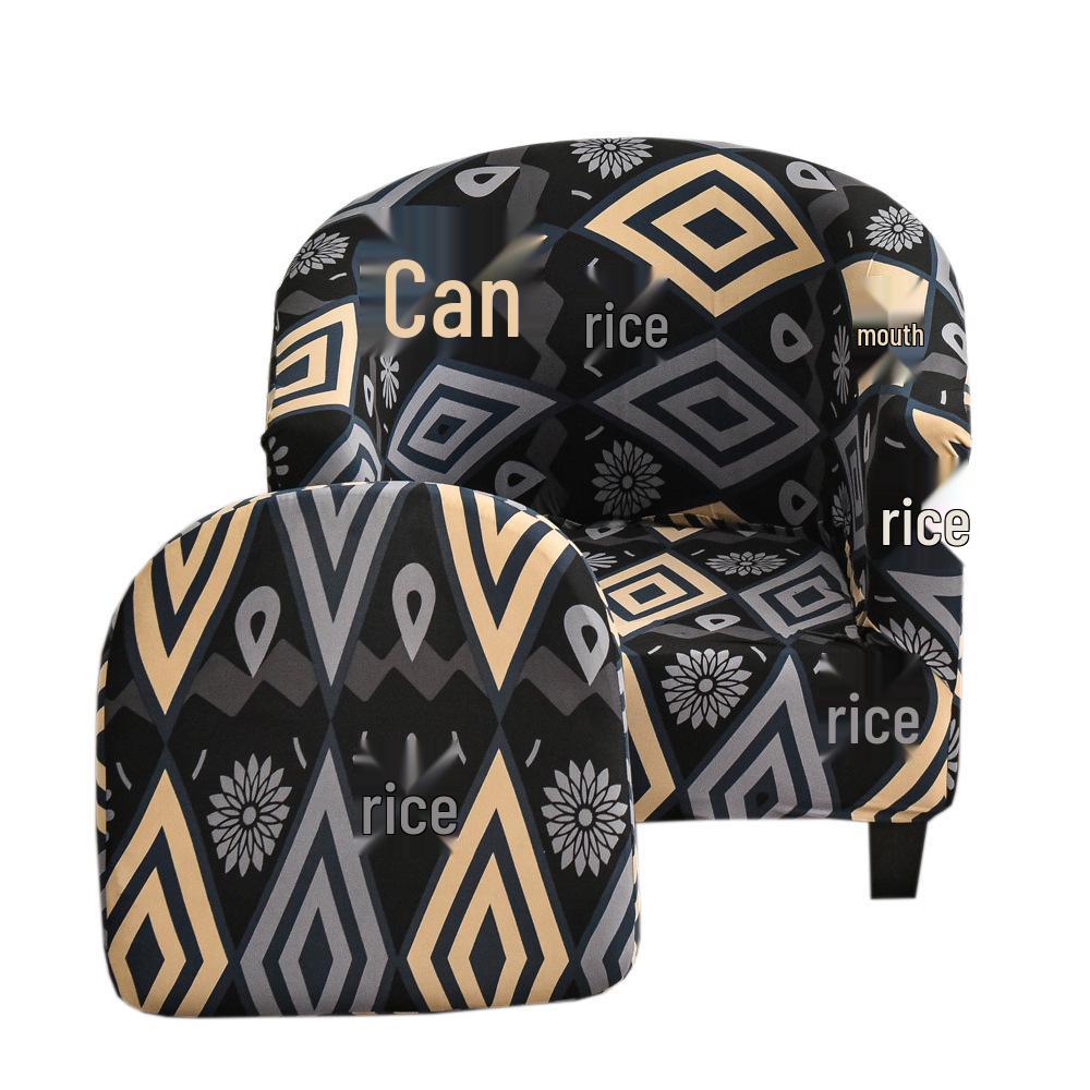 Semi-Circular Club Chair Protective Sofa Cover
