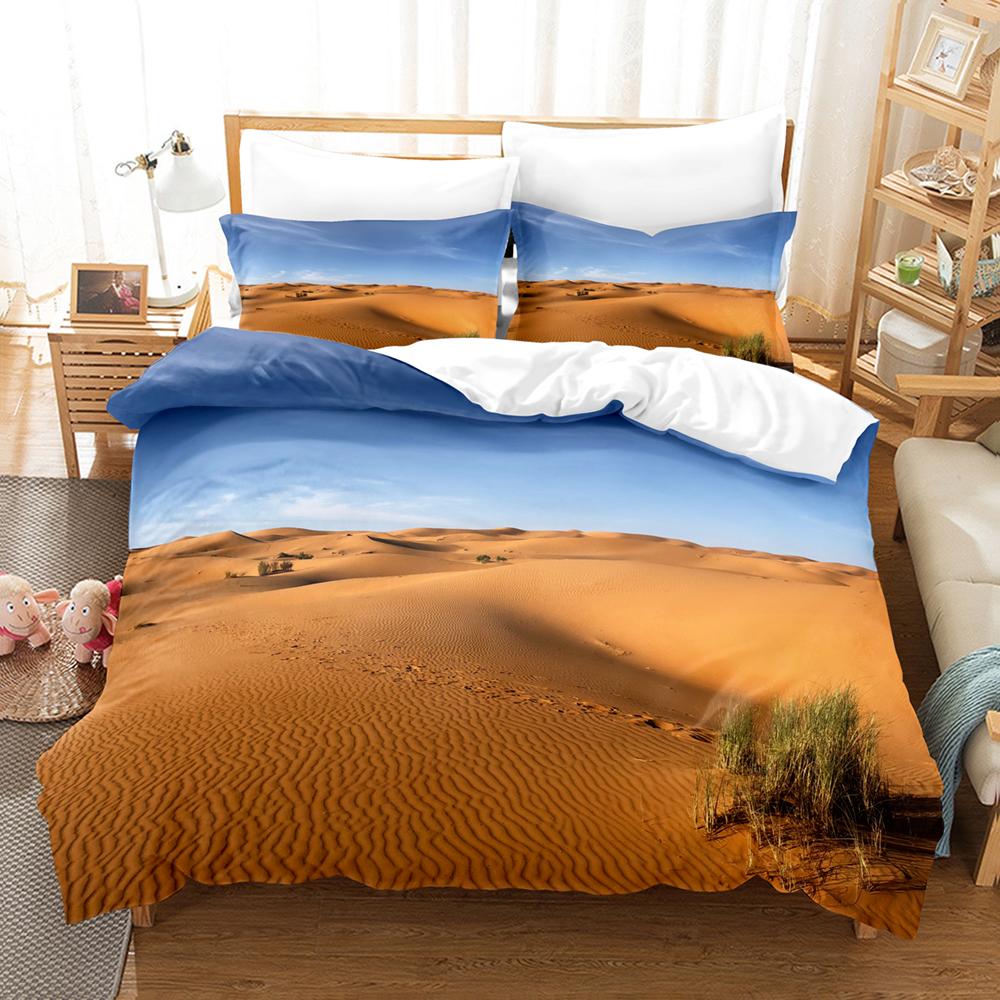 Volcanic Beding Set Single Twin Ful Quen King-Sized Dimensionsd Dimensions Desert Bed Linen Set Aldult Kid Bedrom Thre-piece Suits 3D Print Men