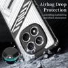 Luxury Folding Bracket Clear Case For Xiaomi Poco X6 M6 Pro Redmi 14C 13C Note 14 13 Pro+ Transparent Shockproof Stand Phone Cover