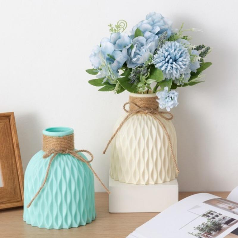 Modern Imitation Ceramic Vase Flower Pot Home Decoration Plastic Vase Nordic Style Flower Arrangement Home Decoration.