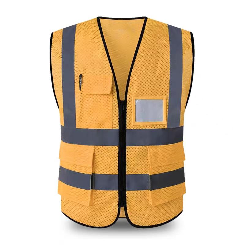 Reflective Multi-Pocket Safety Vest for Construction, Cycling, and Sanitation Workers