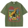 Dinosaurierbaby-Diebstahl Gefangen Angespült Retro T-Shirts Baumwolle Lässig Kurzarm Mode Atmungsaktiv Locker Übergröße T-Shirt
