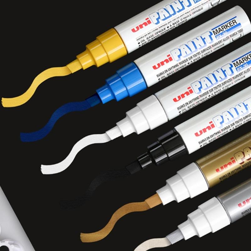 Banden Verf Pen Sneldrogend Waterbestendig Banden Marker Pen Schuin Schrijfvlak Voor Auto Banden Letters en Krasherstel