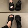 8Cm thick-soled cool slippers women's summer wear 2025 new small muffin soft-soled heightening sandals