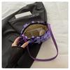 Portable Lightweight Sequin Shoulder Bags Solid Color Large Capacity Underarm Bag Evening Party Tote Bag Women