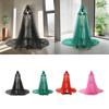 Women Wedding Tulle Cape Shiny Hooded Elf Cloak Bridal Dress