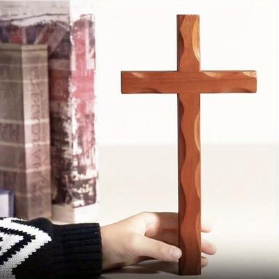 Kostelní katolický krucifix Ježíš Kristus Dřevěný nástěnný kříž Tajemné řemeslo Závěsná ozdoba Hladké požehnání Dárek Odolný přívěsek
