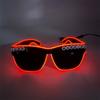 Lunettes LED Carrées Lunettes Cœur Lumineux Lunettes de Soleil Lumineuses Décoratives Fête