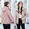 2025 New Hooded Cotton Jacket Winter Down Cotton Jacket Plus Size Women's Short Small Padded Jacket