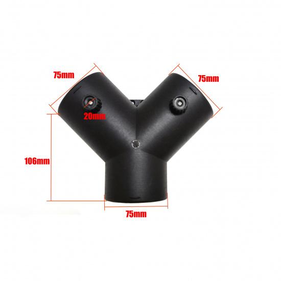 42mm/60mm/75mm Car Heater Air Vent Ducting Connector Closable Open Regulatin Y / T / L Branch For Webasto Diesel Parking Heater