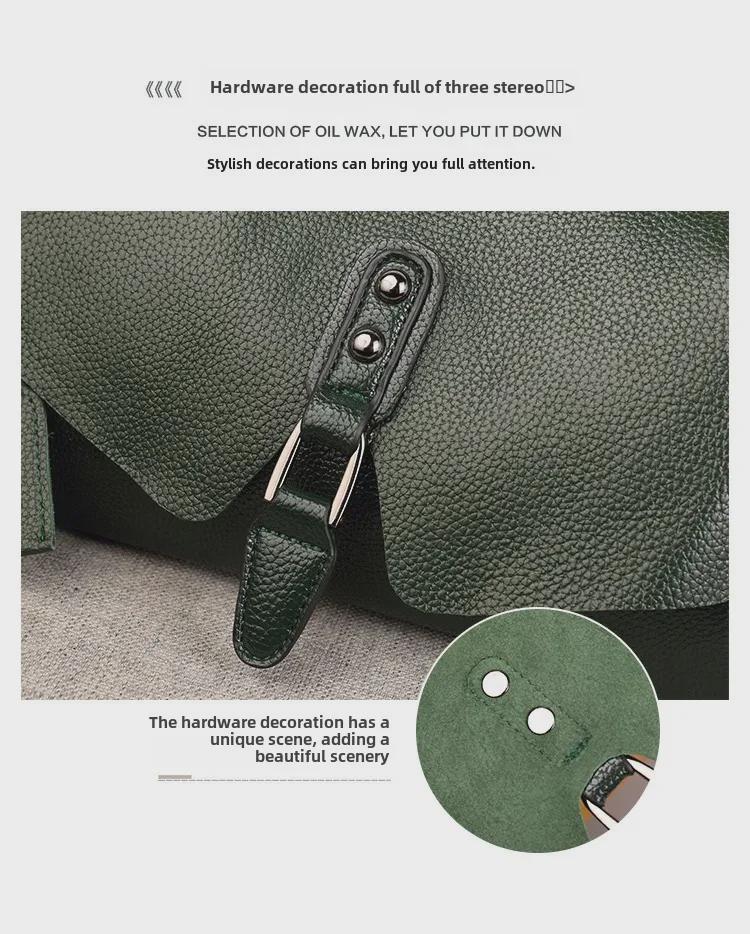 Sac bandoulière en cuir pour femme Xidi Paul 2025, style européen et américain – Grande capacité, design à rabat