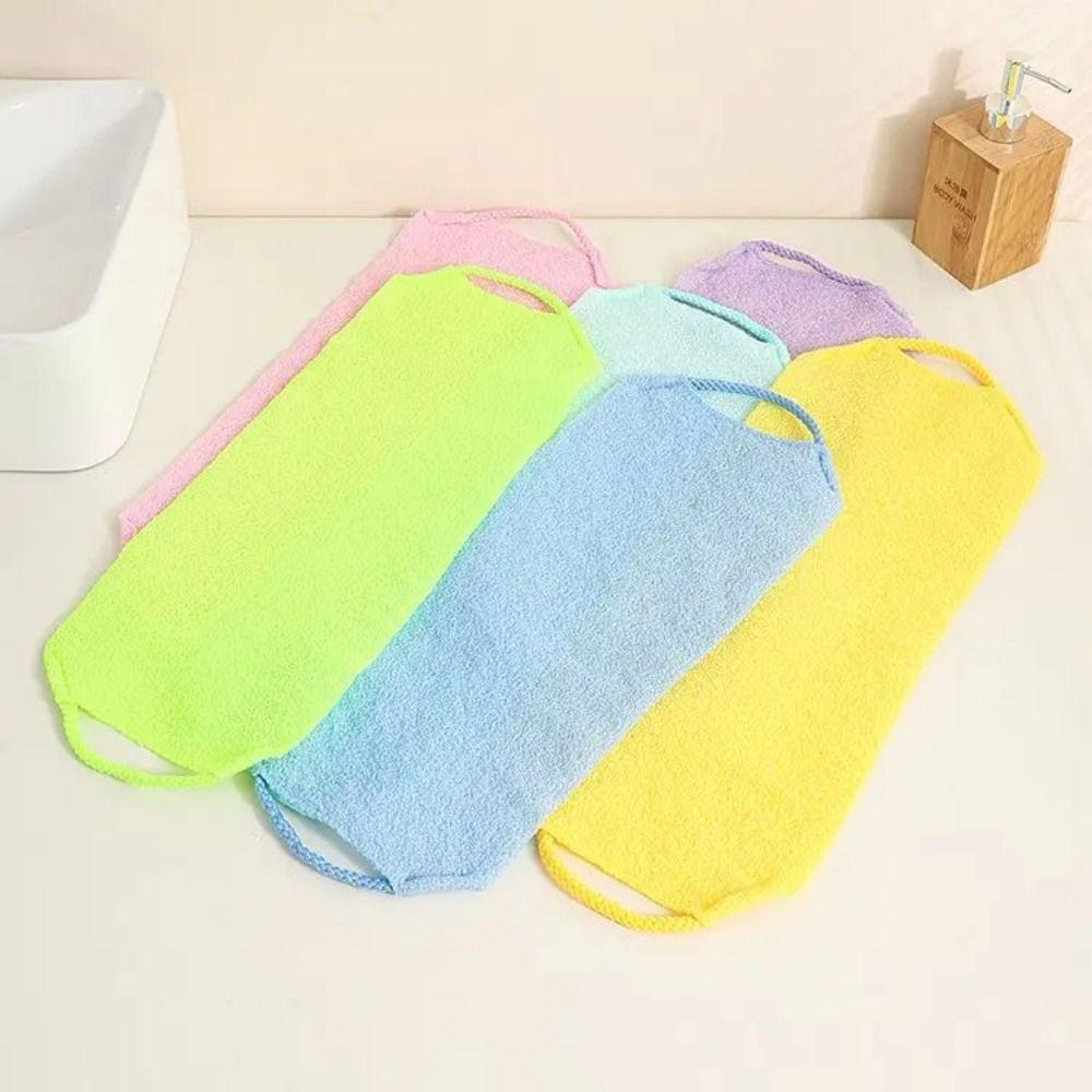 Soft Scrubbing Cloth Stretchable Bath Washcloth New Body Back Scrubber Belt  Bathroom Supplies
