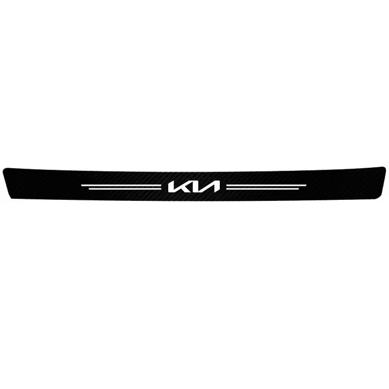 For Kia Morning Picanto Cerato Venga Cadenza K9 Seltos Tellurid Car Stickers Anti Scratch Door Sill Strip Carbon Fiber Threshold