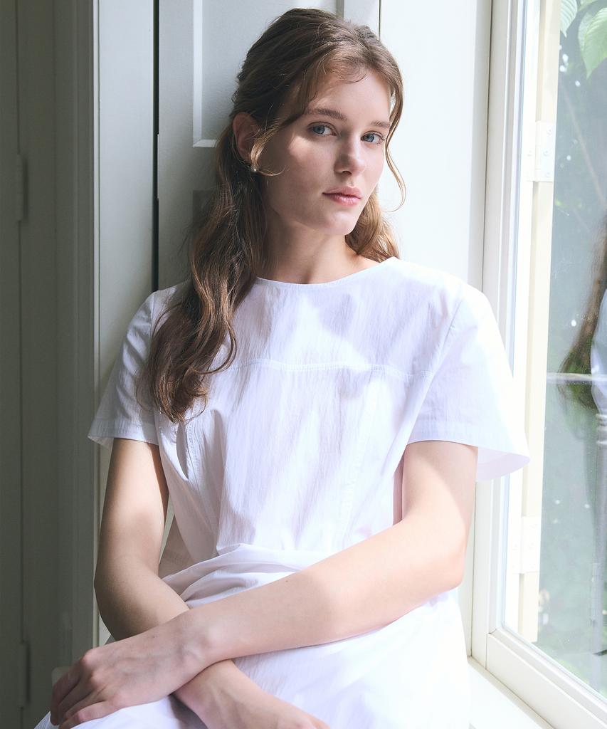 Paul And Alice Bustier Detailed Dress / White