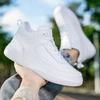Men's Shoes Autumn and Winter New Medium and High-top Board Shoes, Youth Platform Sports and Leisure Shoes, Men's Height-increasing White Shoes, Tren