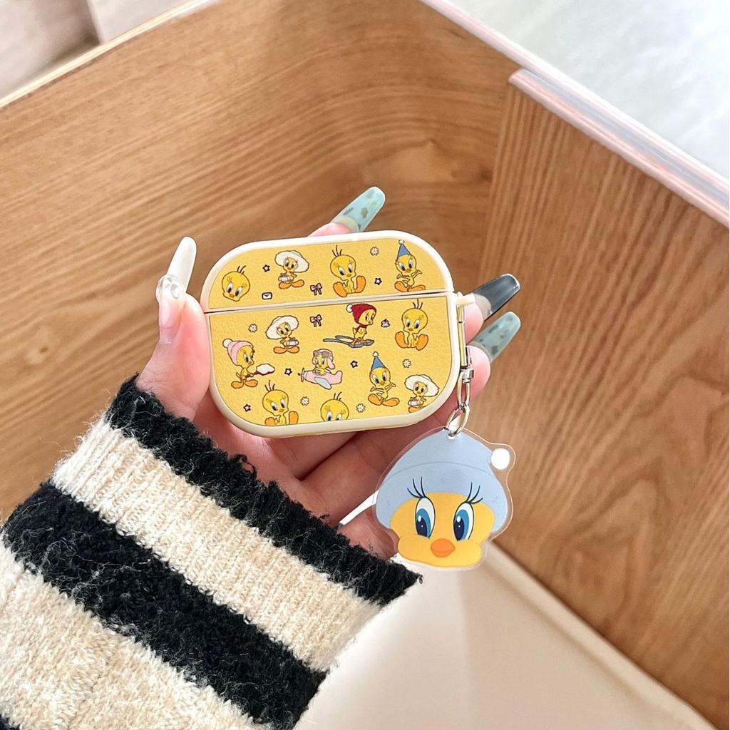 AirPods1/1 Earphone Case Cute Leather Full Screen Cui Di AirPods1 Premium Pro1 Cartoon