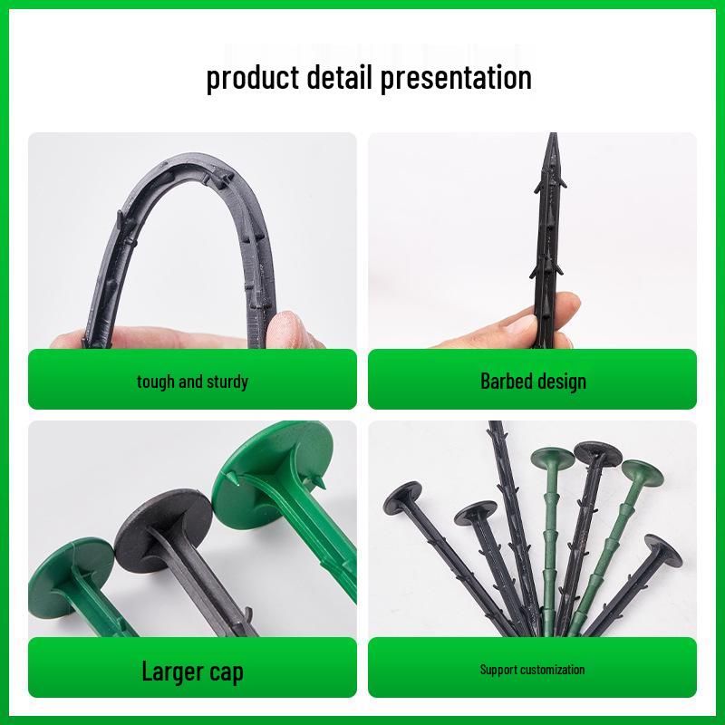 Plastic Ground Stakes for Outdoor Gardening and Weeding Cloth
