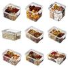 Sealed Storage Box Transparent Multi-Compartment Food Container Stackable Airtight Canister for Kitchen Cabinet Pantry Loose Tea Leaves Herbs Spices