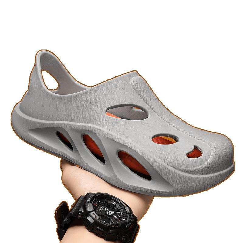 Men's Hole Shoes Summer Bag Head Drag Breathable Slippers Men's Versatile Beach Outdoor Sandals Casual Shoes