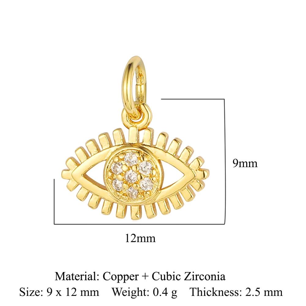 Trendy Brass Cubic Zirconia Life Tree Crown Charm Women Fish Paw Cow Pendant DIY Jewelry Bracelet Earring