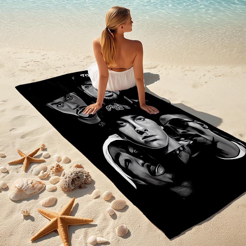 1Pc Eminem'S Urban Style Beach Towel Microfiber Beach Towel Thin Absorbent For Beach Swimming Yoga Bath Sports 091795
