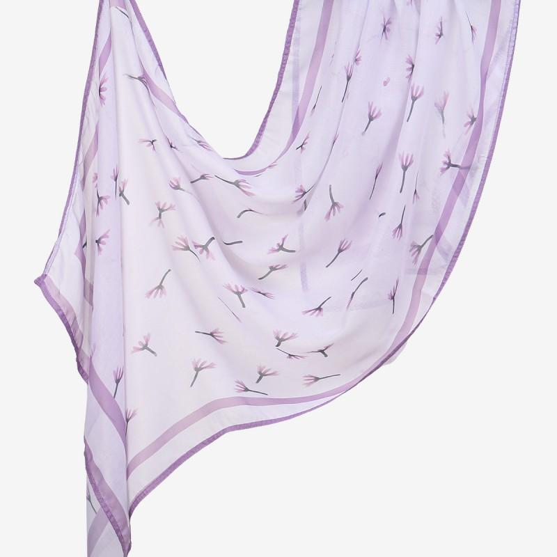Ins Style Printed Thin Gauze Scarf Personalized All-match Sunscreen Large Shawl Long Women's Headscarf