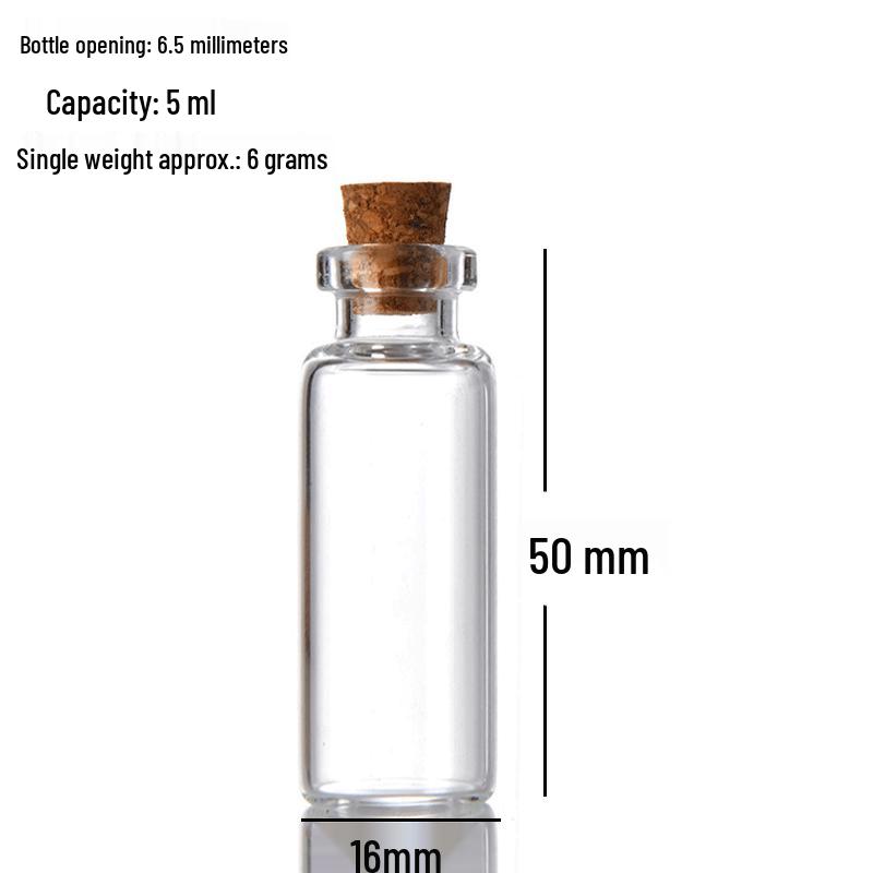 Mini Special-Shaped Glass Wishing Bottle Pendant with Cork for DIY