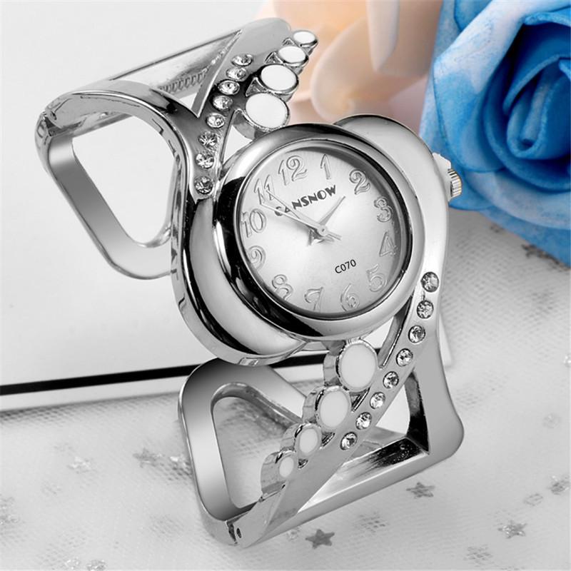 New Design Women Bangle Wristwatch Quartz Crystal Luxury Relojes Rhinestone Fashion Female Watches Eleagnt Mujer Watch