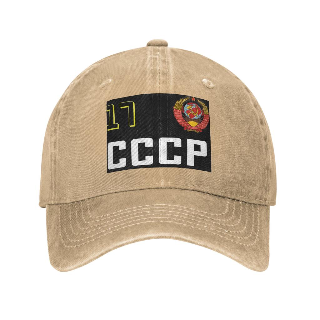 USSR Hammer And Sickle CCCP Russian Soviet Flag Denim Fabric Baseball Caps Snapback Baseball Hats Breathable Casquette Outdoor