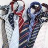 Men'S And Women'S Ties College Style, Striped Japanese School Uniform Uniform Shirt Dress Simple Burgundy Hand-Tied Tie