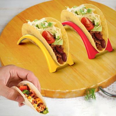 6/12 ks držák na taco potravinová třída bez BPA do trouby vhodné do myčky na nádobí stohovatelné barevné individuální servírování kuřecí rolka Tvrdá sada stojanu na taco shell