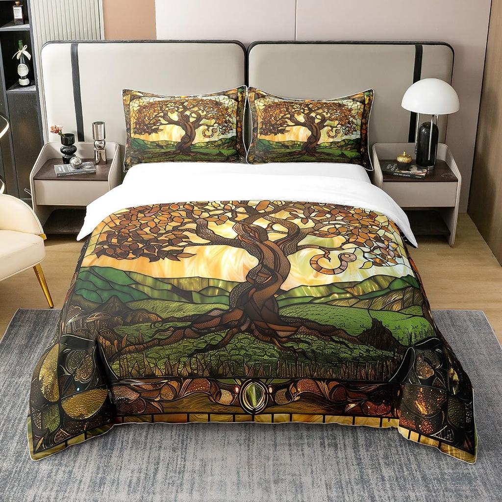 Old Tree Duvet Cover Sets For Kids Teens Queen Quilt Covers Lightweight Down Bedroom Decor 2 Pillowcases 1 Duvet Cover No Quilt