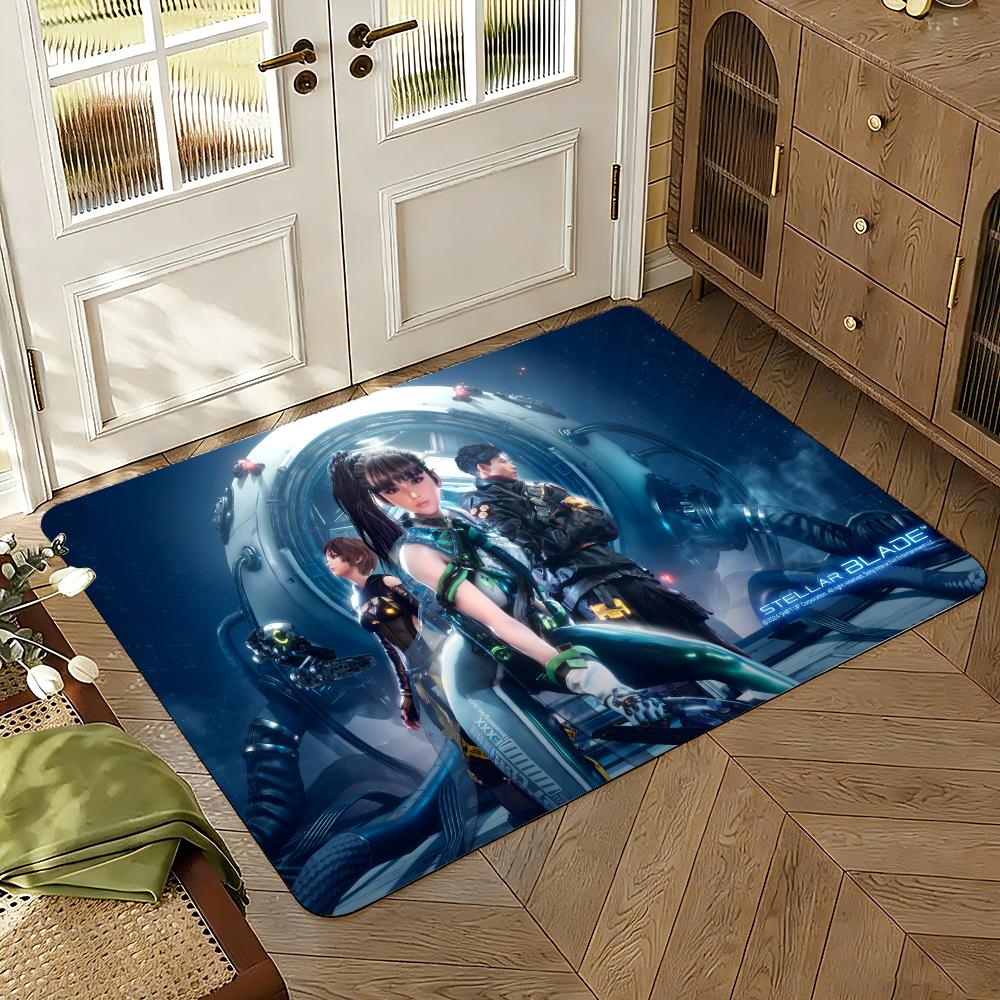 Anime Hot S-Stellar B-Blade Floor Mat Bedroom Living Room Flannel Door Mat Non-Slip Home Decor
