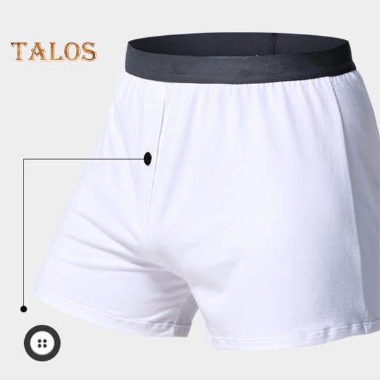 Men Boxer Underwear Mid-rise Elastic Waistband Front Button Decor U-Convex Shorts Panties Comfortable Sleepwear Daily Wear