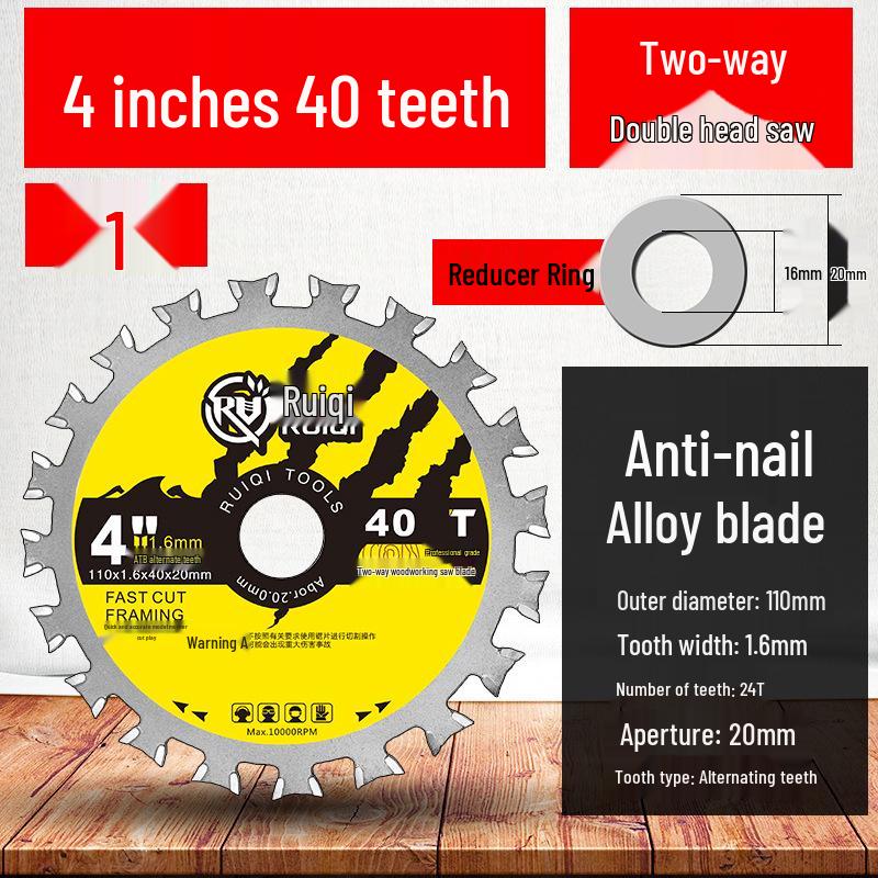 Woodworking Circular Saw Blade - 4 to 10 Inch for Angle Grinder & Hand Grinder