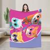 SuperKitties Cartoon Cats Blanket  Soft Graphic Plush Bedding Throws For Children Outdoor Flannel Bedspread Bed Cover