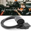 Black Motorcycle OBD Cable ABS & Metal OBD2 Connector Cable  Motorcycle Repair