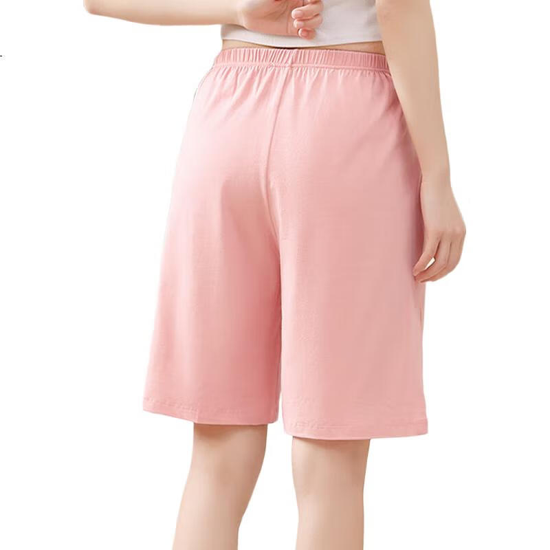 LANGSHA Women's Cotton Sleep Shorts, Thin Breathable Five-Point Pants, Casual Sports Loose-Fitting Wearable Ladies' Loungewear
