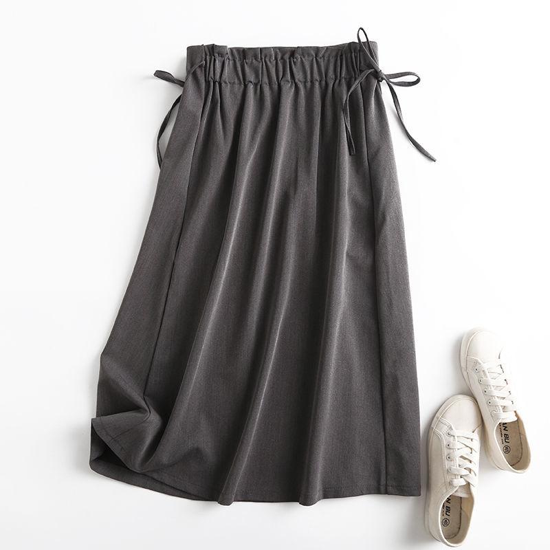 Юбка-бандаж средней длины для женщин весна-осень корейский стиль с высокой талией узкие — фото 10