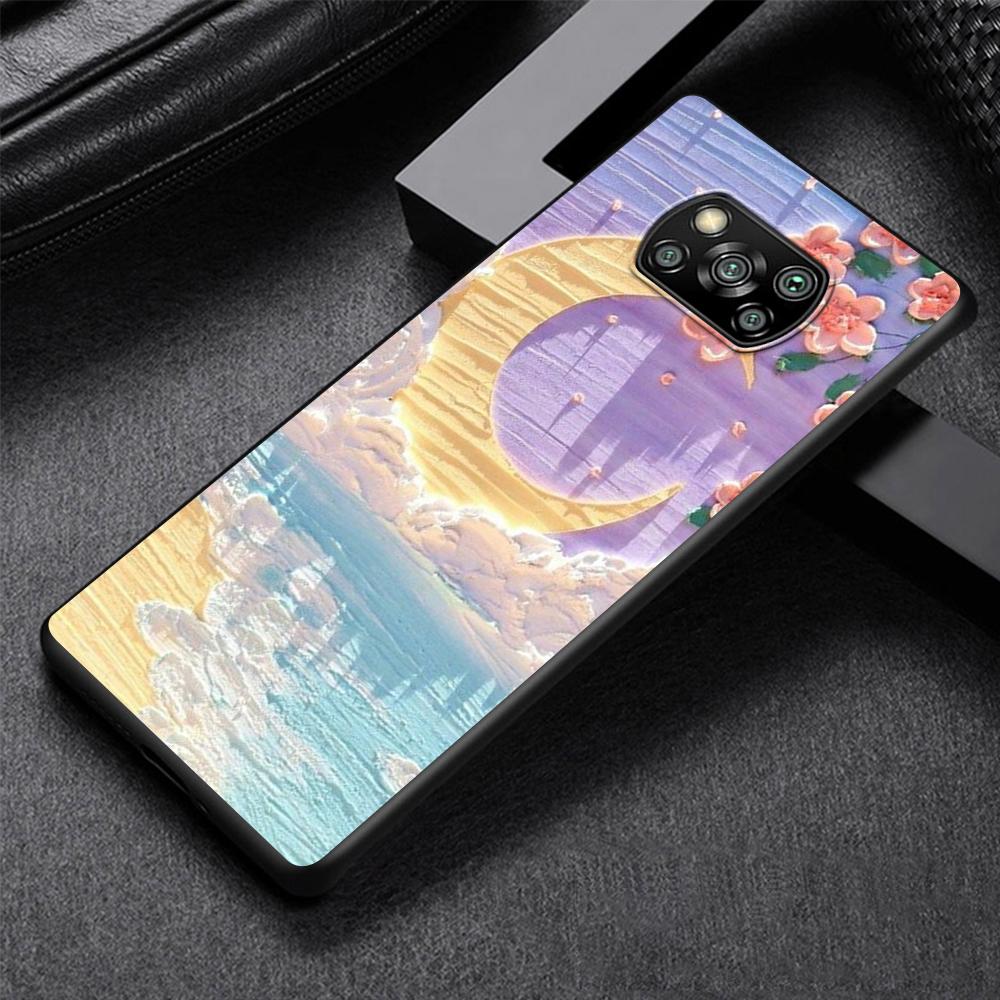 Art Retro Oil Painting Flowers Phone Case for Xiaomi Poco X3 NFC M3 X4 Pocophone F1 M4 Pro F3 GT Soft Silicone Black Cover Shell