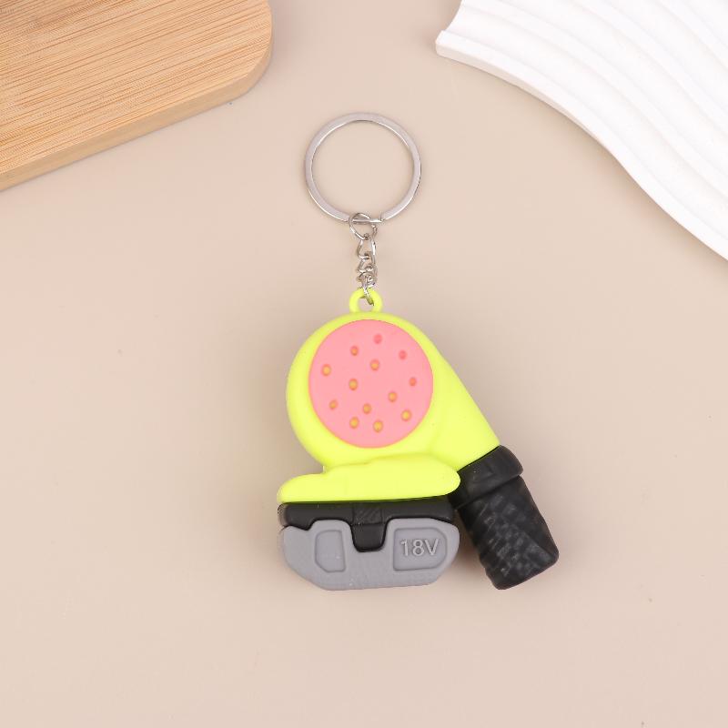 Portable Soft Rubber Power Tools Pendant Keychain Suitable Trendy Daily Backpack Ornaments Adornments