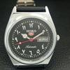 VINTAGE REFURBISHED SEIKO 5 AUTOMATIC 6309A JAPAN MENS BLACK WATCH a442576-1
