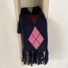 Retro Diamond Pattern Winter Scarf