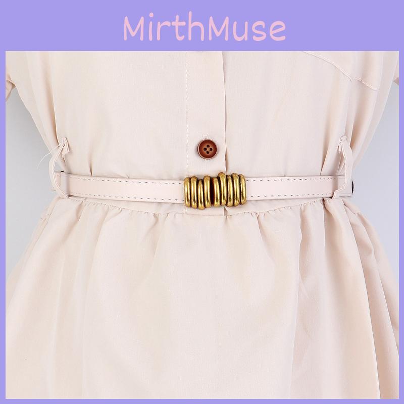 Chic Women Waist Belt Pu Leather With Thread Coupling Design For Dressing Casual