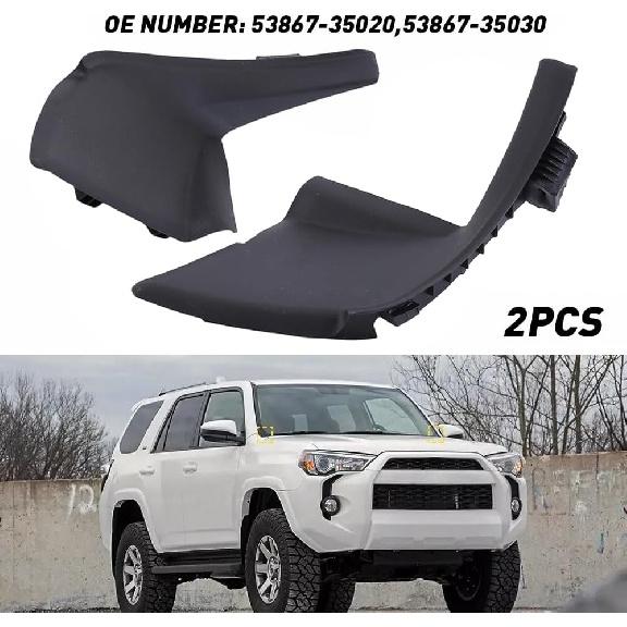1 Paar Scheibenwischer-Kasten Seitenabdeckung Zierleiste Kompatibel für Toyota 4 Runner 2010-2023, 53867-35020 53866-35030 Kotflügel zum Wischerkasten Haubenseite Dichtung